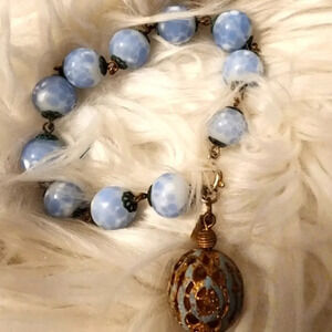 Hattie Carnegie Vintage Blue Stone Bracelet‎